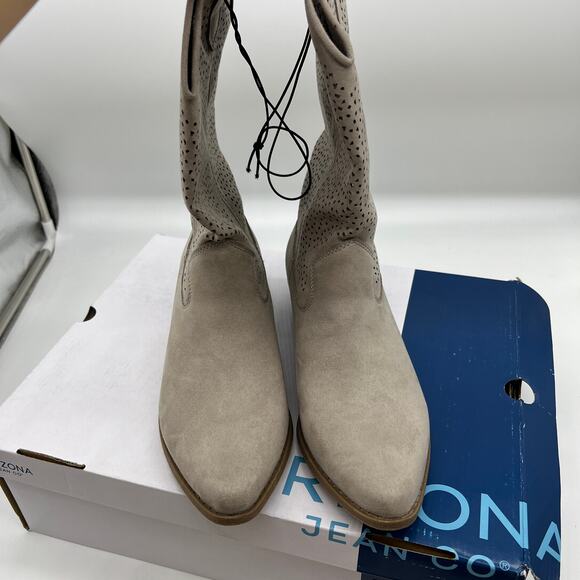 Arizona Jean Co Womens Western Heel Booties Molimo Koala Brown Boots Size 9M - Picture 4 of 11